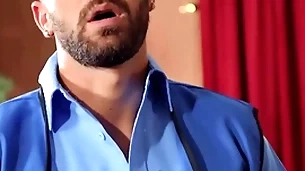 (chris damned) spits on (tannor reeds) asshole fingers it forwards stretching it with his dick - men
