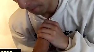 Latin leche - casual stud meets cute skater boy and makes him suck his eternal cock in a hotel