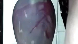 Huge insertion gapes his ass