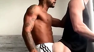 Caio&ian: moonless stud eats and fucks his bf's white bubble butt