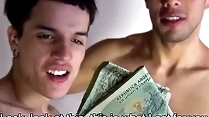 Latino twink and jock boyfriends win paid to have triumvirate with filmmaker pov