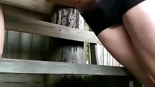 Chum having fun outdoors