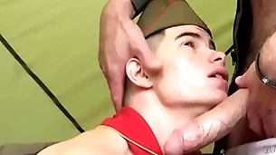 Tiny twink enjoying chubby meaty cock in mouth and in hole bareback-scoutboys.net