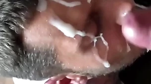 Amateur hefty cum in the first place face facial compilation with big dicks