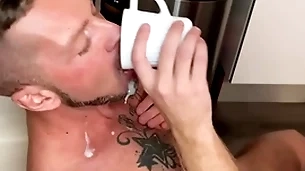 Real cum eating video compilation