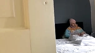 My perv roommate spys on me & films me masturbating!